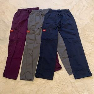 3 Dickies scrub pants